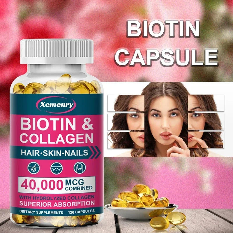 Collagen Biotin Capsules for Extra Improve Skin